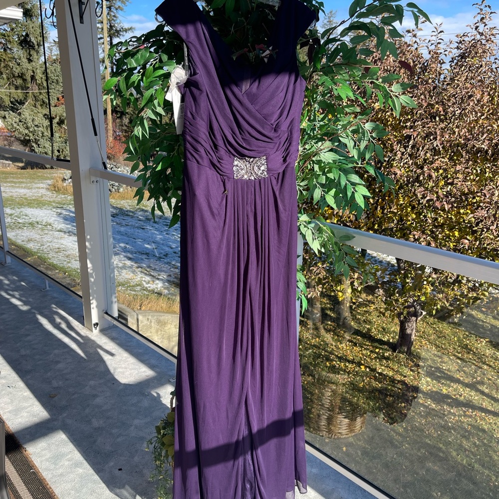 Alfred Angelo Elegant Purple Maxi Dress